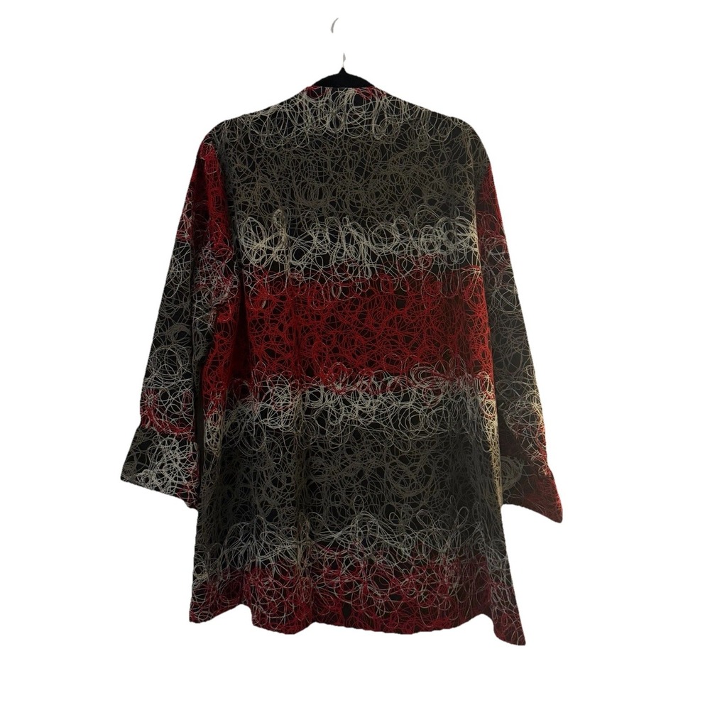 NWT Artsy Textured Womens 2XL Jacket Dense Stitching Swirling Lines Flared ALine - Picture 4 of 10